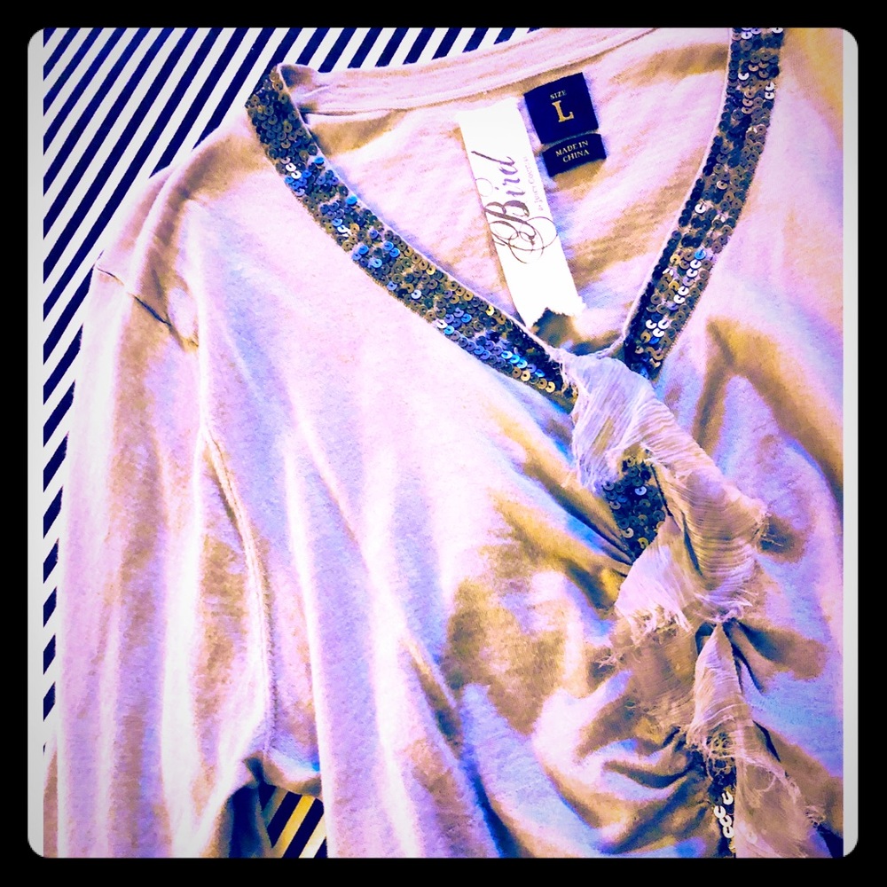 Bird By Juicy Couture Gray sequined cardigan - Picture 3 of 8